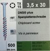 3,5 x 30 mm DNS/Plus Schraube,Stahl verz.blau,Fräsrippe