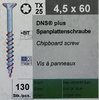 4,5 x 60 mm DNS/Plus Schraube,Stahl verz.blau,Fräsrippe